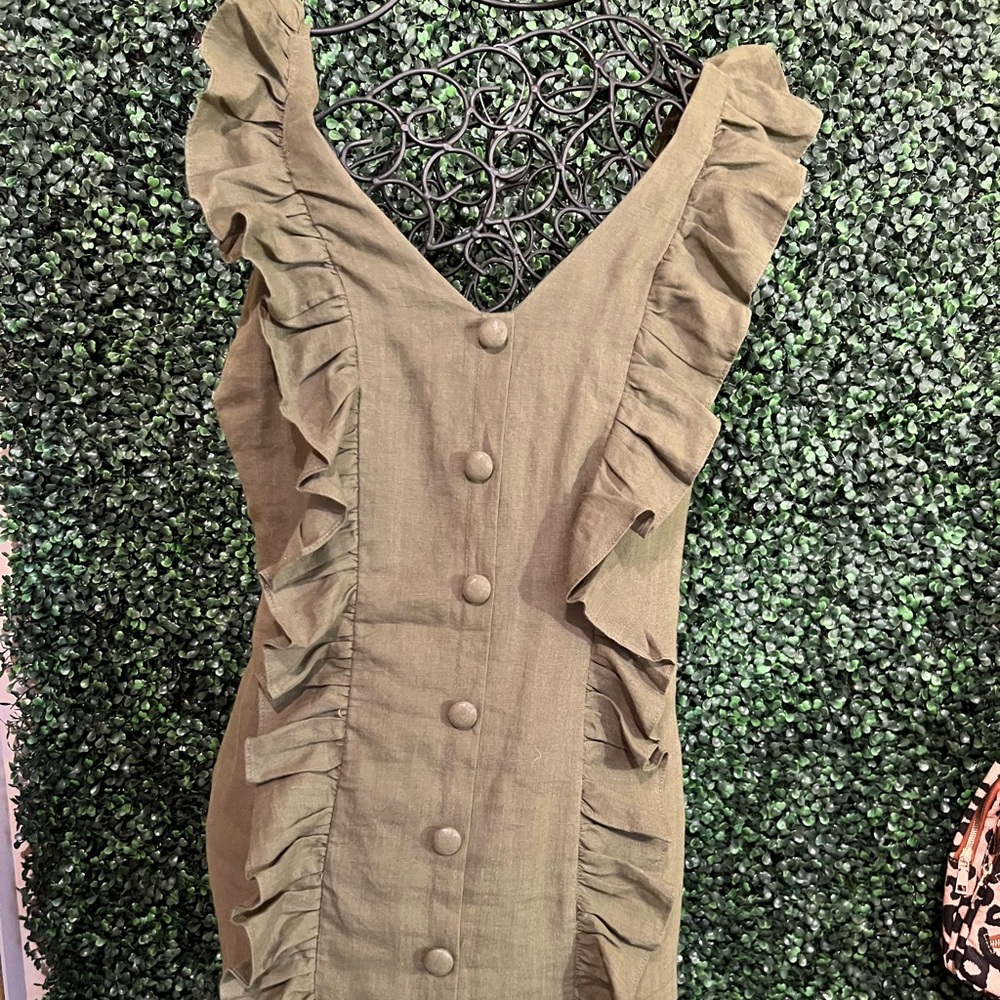 Karlle, olive green dress, size L